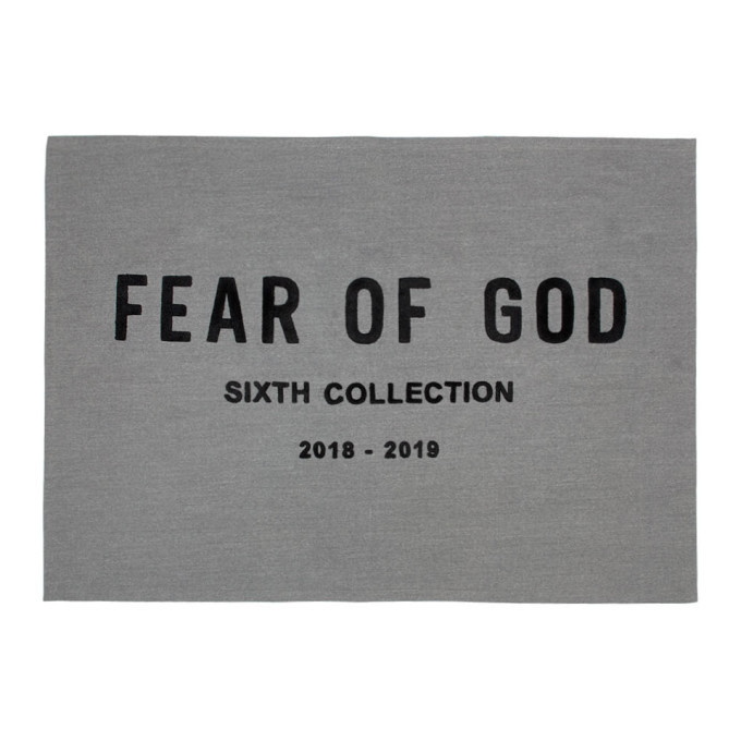 Photo: Fear of God Grey Chenille Embroidered Throw