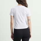 SKIMS Women's Worn In Jersey Baby V Neck T-Shirt in Snow