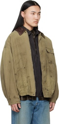 ssstein Khaki Sulfur Dyed Oxford Vintage Jacket