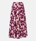 Velvet Jess floral cotton voile maxi skirt