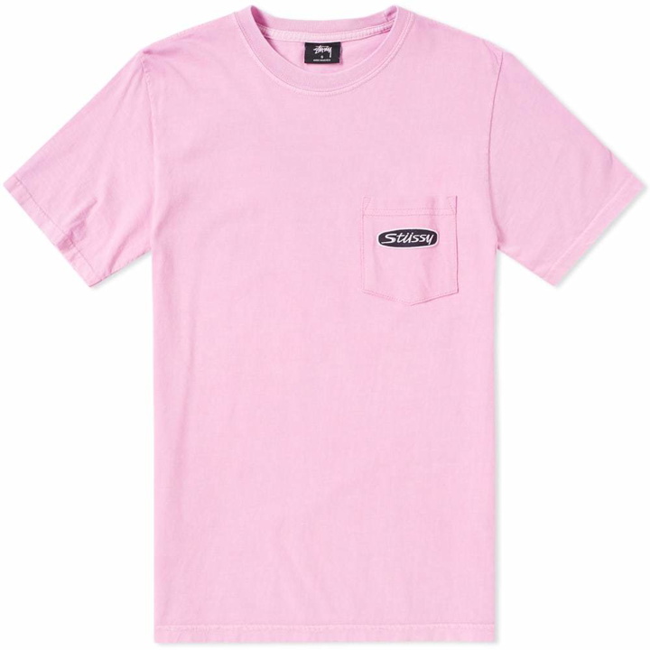 Photo: Stussy Trucker Pigment Dyed Pocket Tee Pink