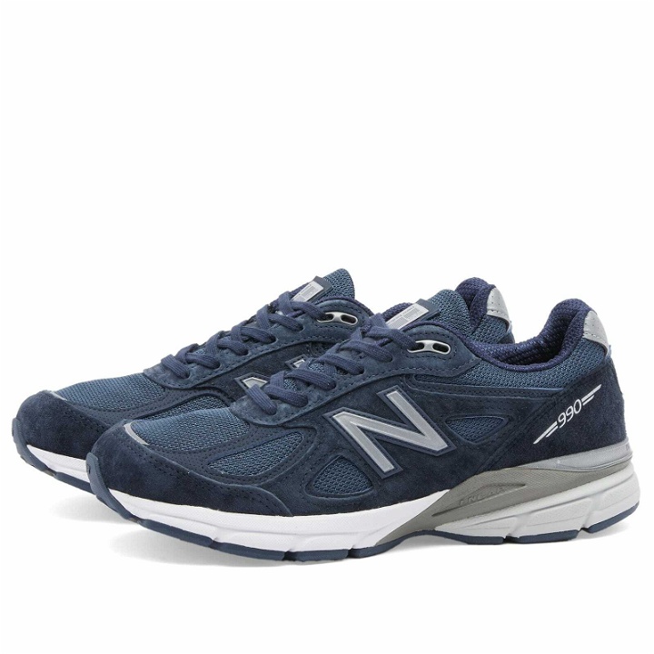 Photo: New Balance U990NV4 - Made in USA Sneakers in Navy