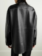 Acne Studios - Laraw Oversized Leather Shirt Jacket - Black