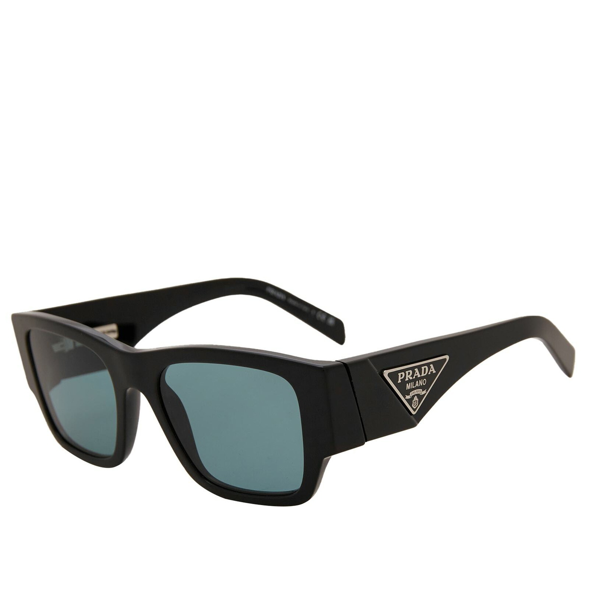 Prada Eyewear Men's 10ZS Sunglasses in Black/Petrol Green 
