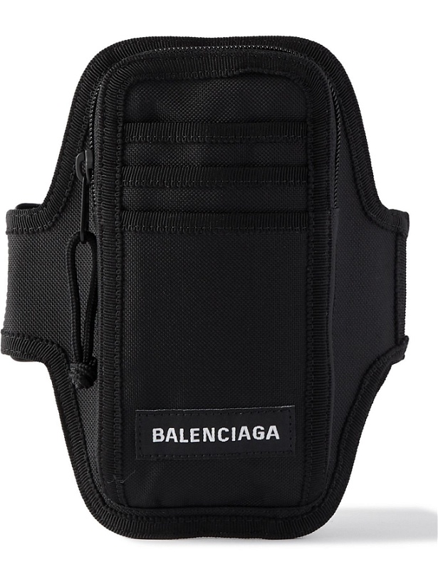 Photo: Balenciaga - Explorer Logo-Appliquéd Recycled Nylon Armband Phone Case