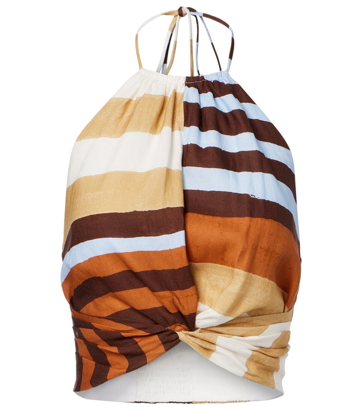Photo: Cala de la Cruz Lodi striped linen crop top