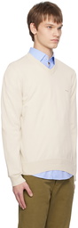 BOSS Beige V-Neck Sweater