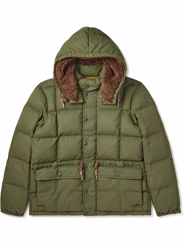 Photo: RRL - Padded Recycled-Shell Hooded Jacket - Green
