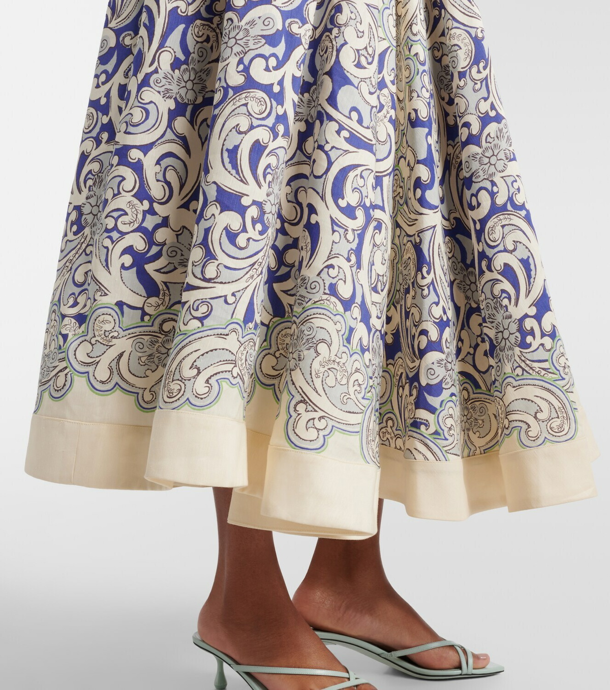 Alémais Printed linen-blend dress