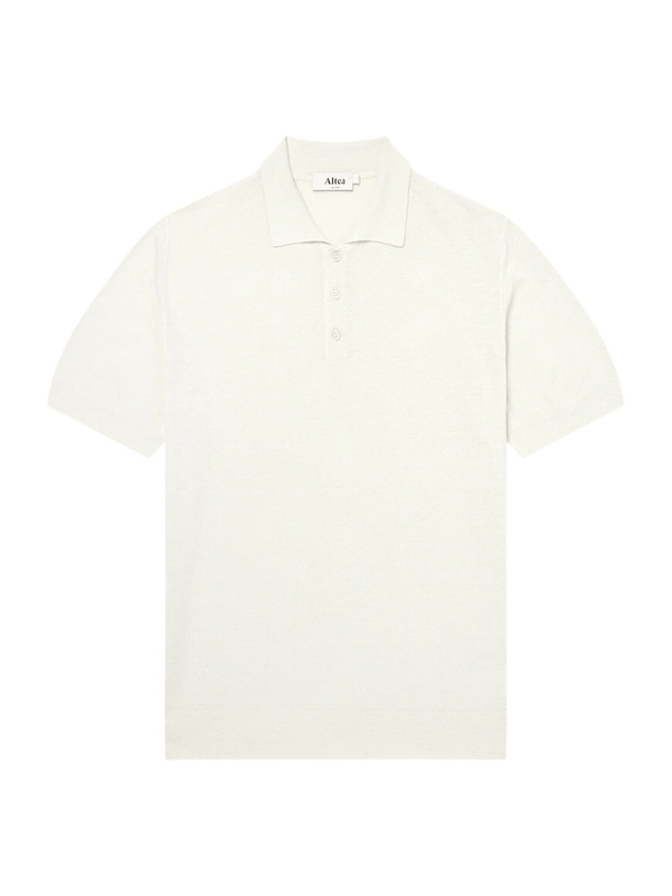 Photo: Altea - Linen and Cotton-Blend Polo Shirt - Neutrals