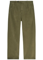 Jil Sander Tapered Cotton-twill Trousers Olive