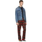 Palm Angels Red Check Sleek Track Trousers
