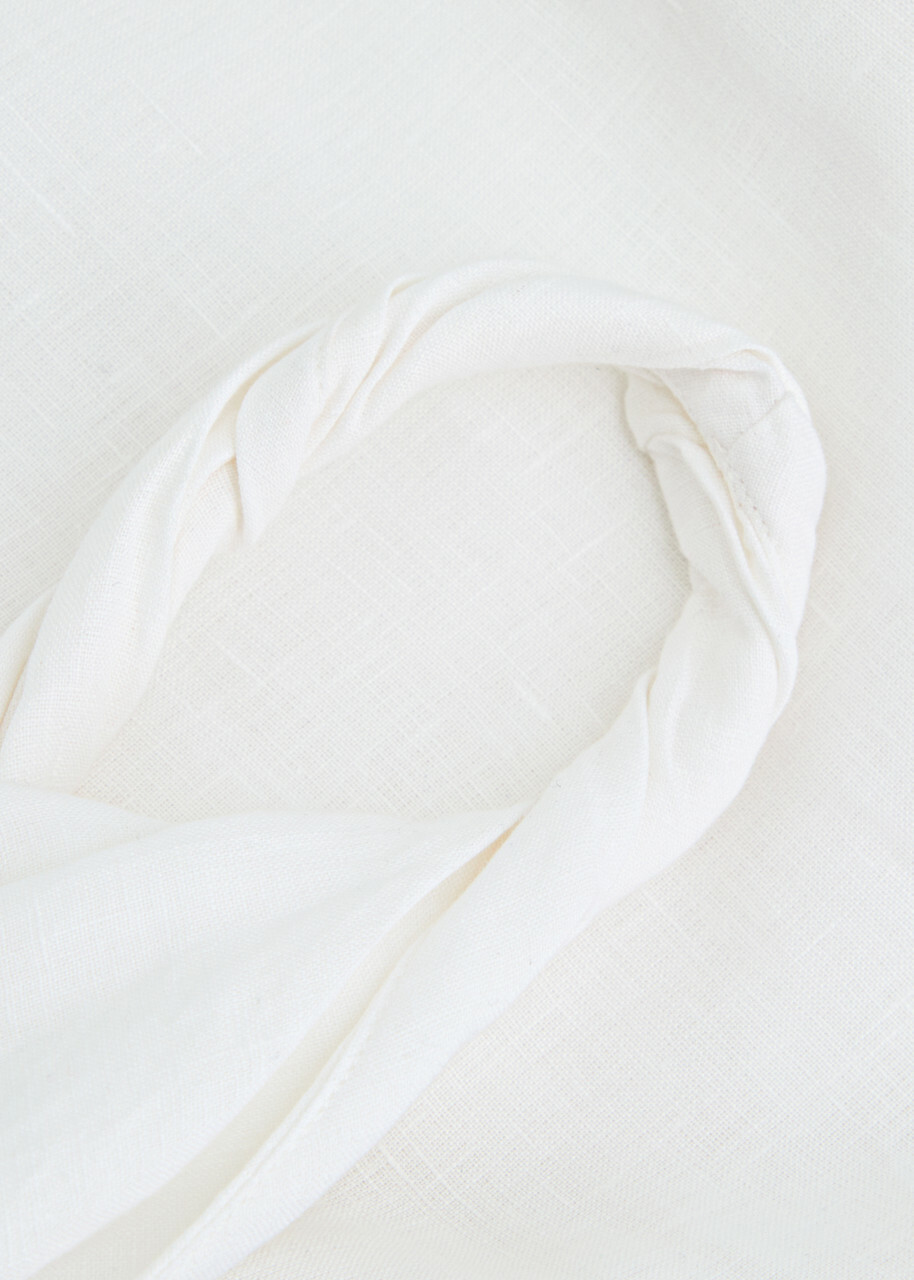 Bec & Bridge Melanie Asymmetric Linen Mini Dress White