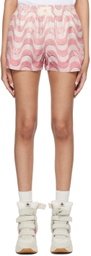 AMIRI Pink Staggered Wave Shorts