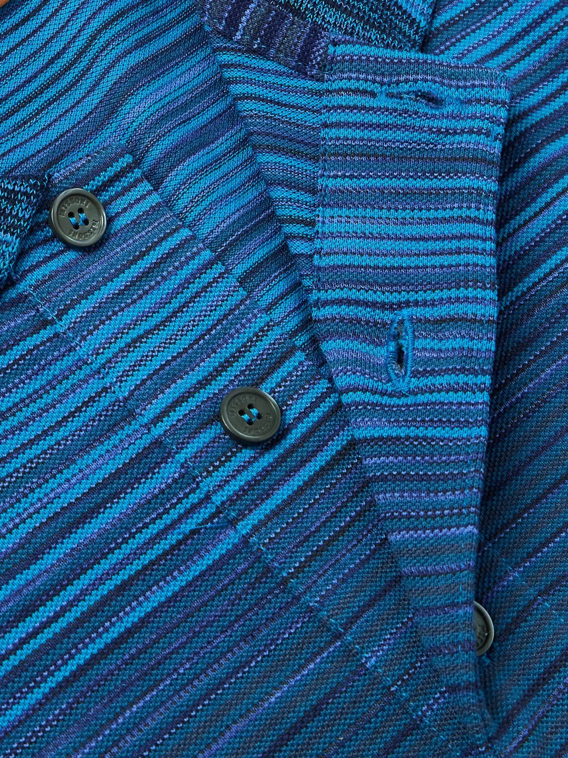 Missoni - Space-Dyed Cotton-Piqué Polo Shirt - Blue