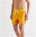 Birdwell - Mid-Length Striped Swim Shorts - Yellow