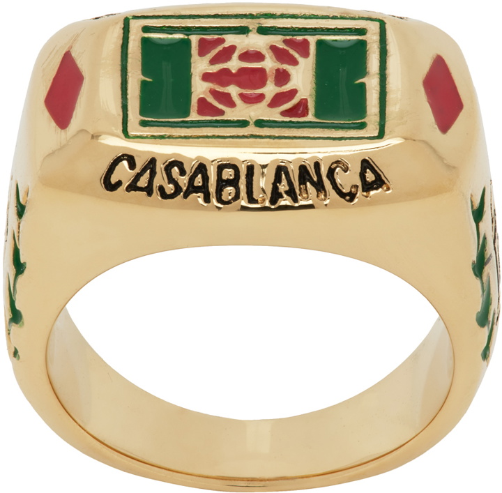 Photo: Casablanca Gold Tennis Signet Ring