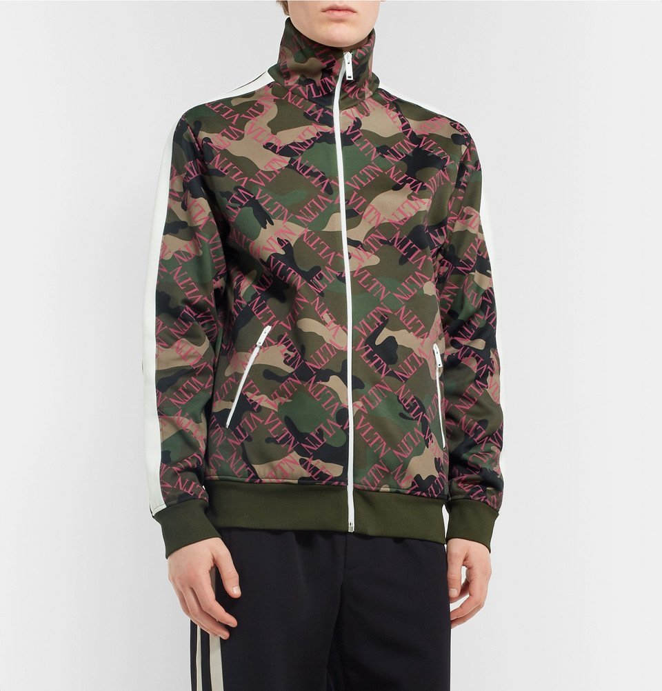 Valentino VLTN Monogram Print Camouflage Track Jacket