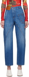 JW Anderson Blue Twisted Workwear Jeans