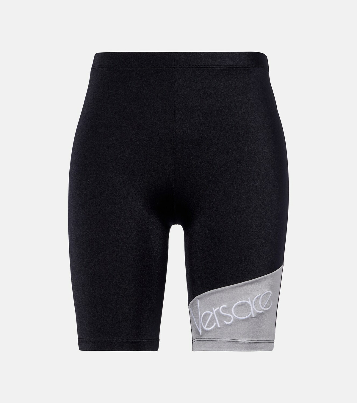 Versace Logo embroidered biker shorts