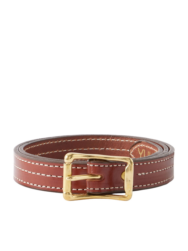 Photo: Yuketen - 2.5cm Leather Belt - Brown