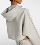 Jean Paul Gaultier Cropped embossed logo cotton hoodie