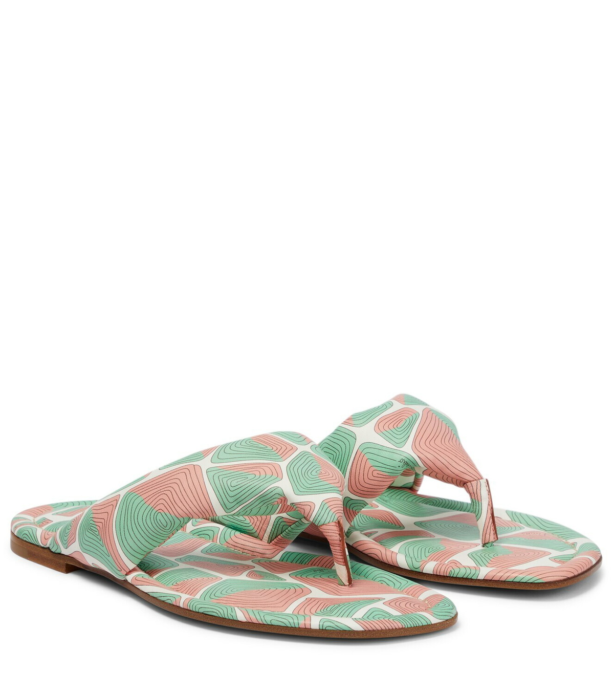 Pucci Printed leather thong sandals Emilio Pucci