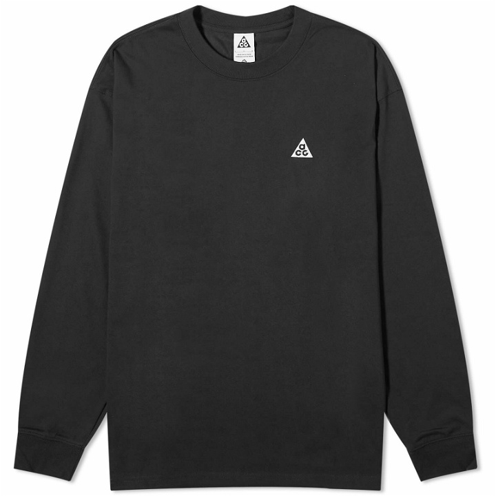 Photo: Nike Men's ACG Long Sleeve Logo T-Shirt in Black