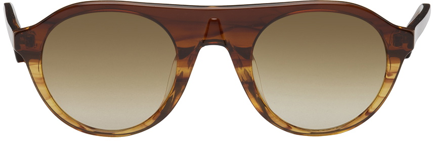 Dries Van Noten Brown Linda Farrow Edition 63 C2 Sunglasses Dries Van Noten