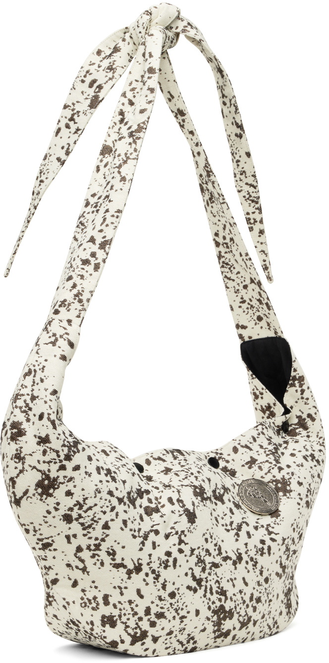 The World Is Your Oyster White Jacquard Bag