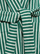 TEKLA Teal Green Striped Bathrobe