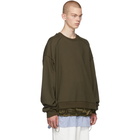 Juun.J Khaki Layered Sweater