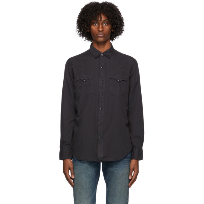 Photo: RRL Black Twill Western Shirt