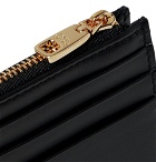 Dolce & Gabbana - Logo-Print Leather Zipped Cardholder - Black