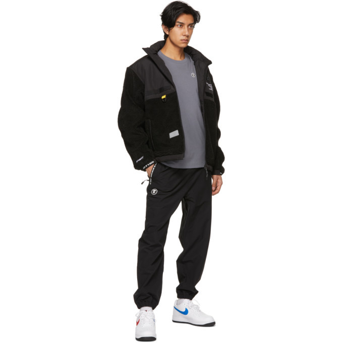 AAPE by A Bathing Ape Black Fleece Jacket