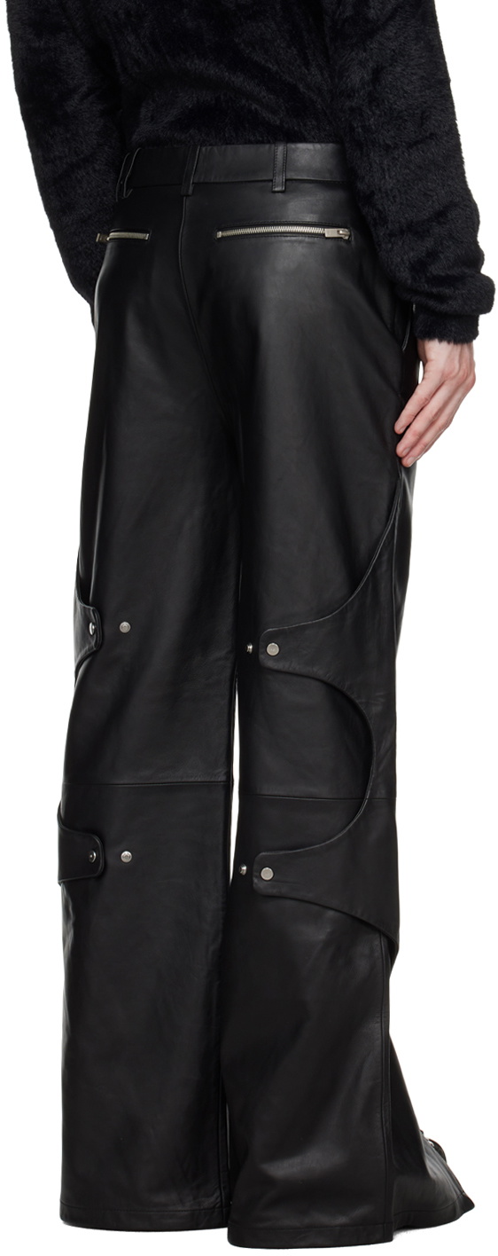 HELIOT EMIL Gray Liquid Metal Cargo Pants Heliot Emil