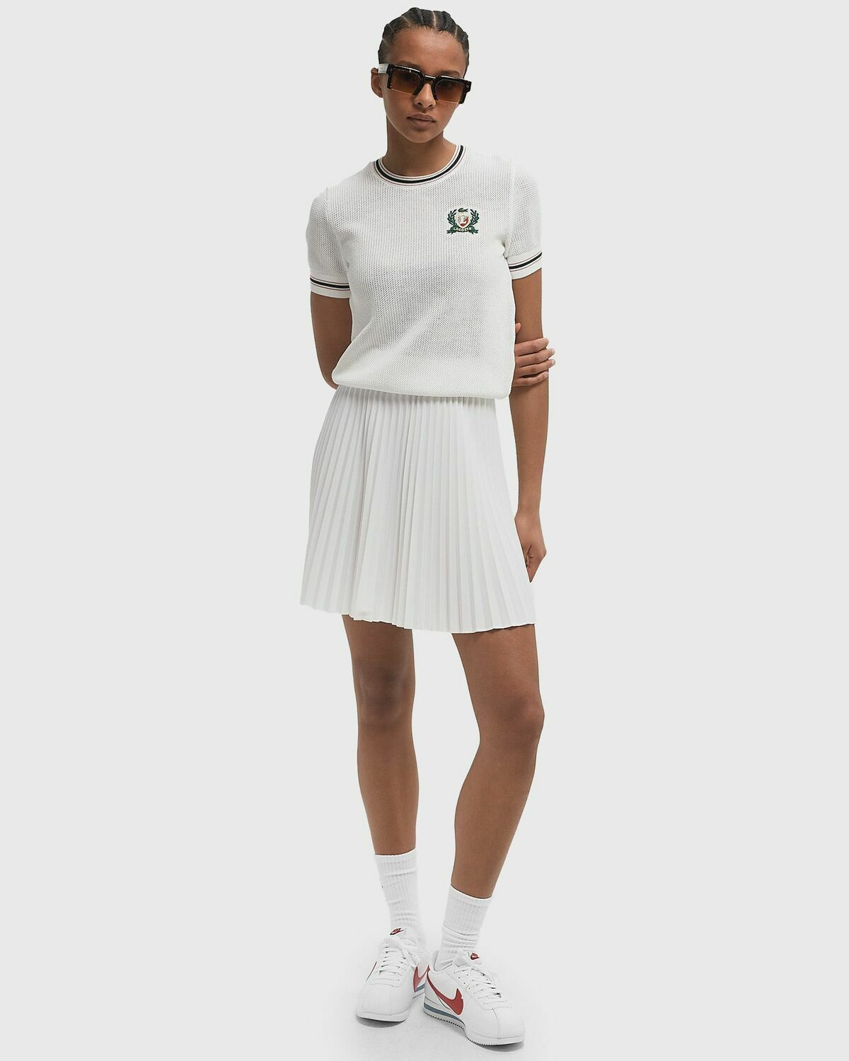 Lacoste JUPE SKIRT White Women