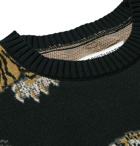 Wacko Maria - Tim Lehi Tiger Cotton-Jacquard Sweater - Black