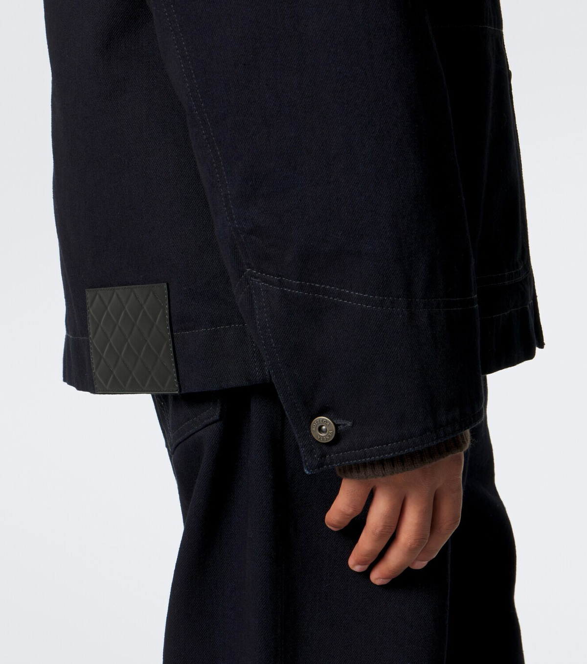 Bottega Veneta Shearling-trimmed denim jacket