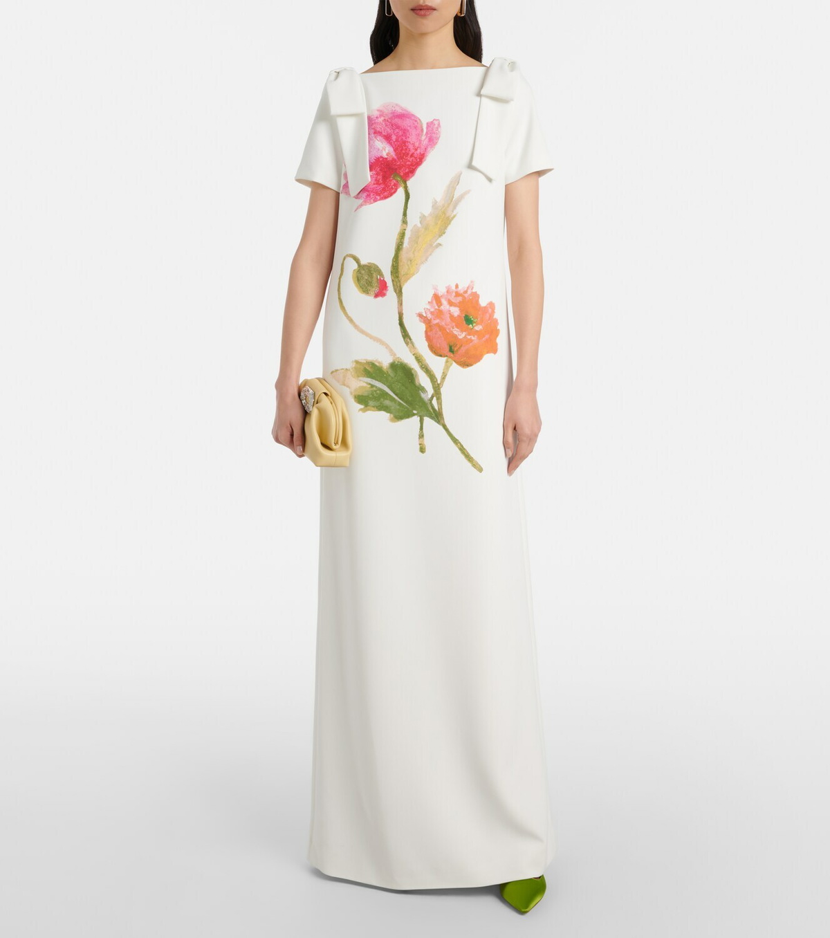 Carolina Herrera Bow-detail floral gown