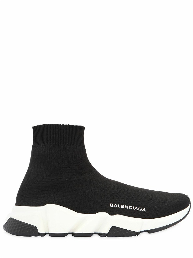Photo: BALENCIAGA - 30mm Speed Knit Sock Sneakers