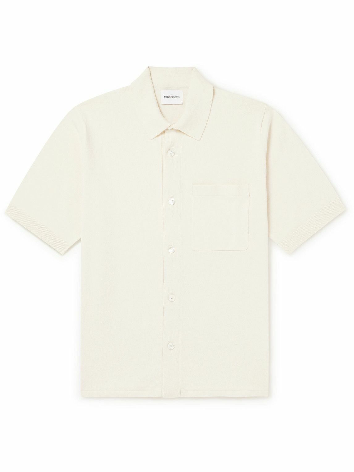 Norse Projects - Rollo Knitted Linen and Cotton-Blend Shirt - White ...