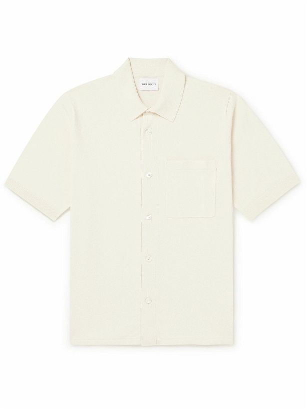 Photo: Norse Projects - Rollo Knitted Linen and Cotton-Blend Shirt - White