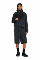 Diesel Nylon pinstripe Jacket with Phoenix embroidery - Jackets Mens in Black