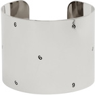 MM6 Maison Margiela Silver Logo Cuff Bracelet