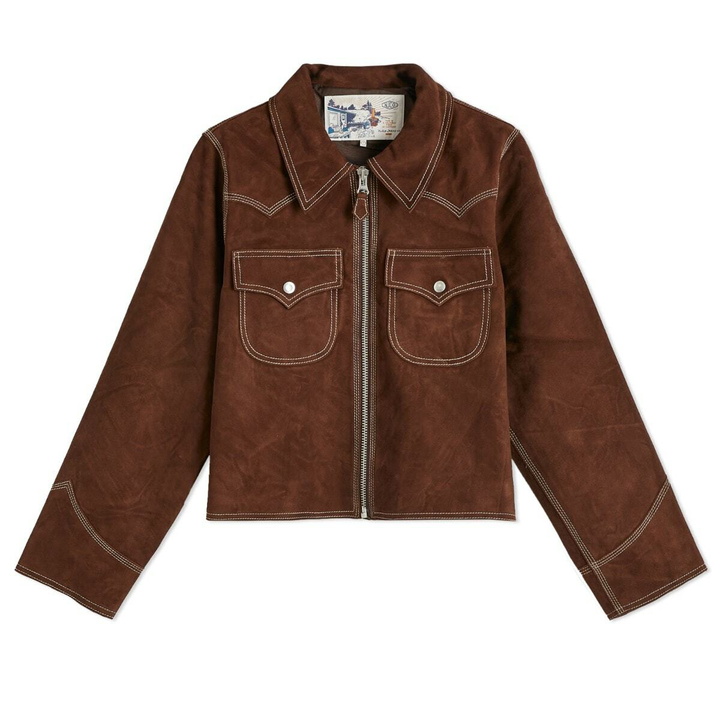 Photo: Nudie Jeans Co Women's Anja Western Suede Jacket in Bruno