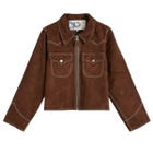 Nudie Jeans Co Women's Anja Western Suede Jacket in Bruno