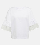 See By Chloe - Embroidered cotton T-shirt