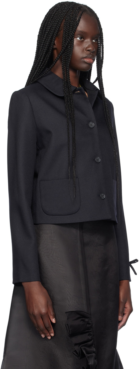 Sandy Liang Navy Ditto Jacket Sandy Liang