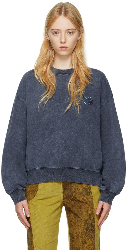 Photo: Andersson Bell Gray Heart Overdyed Sweatshirt